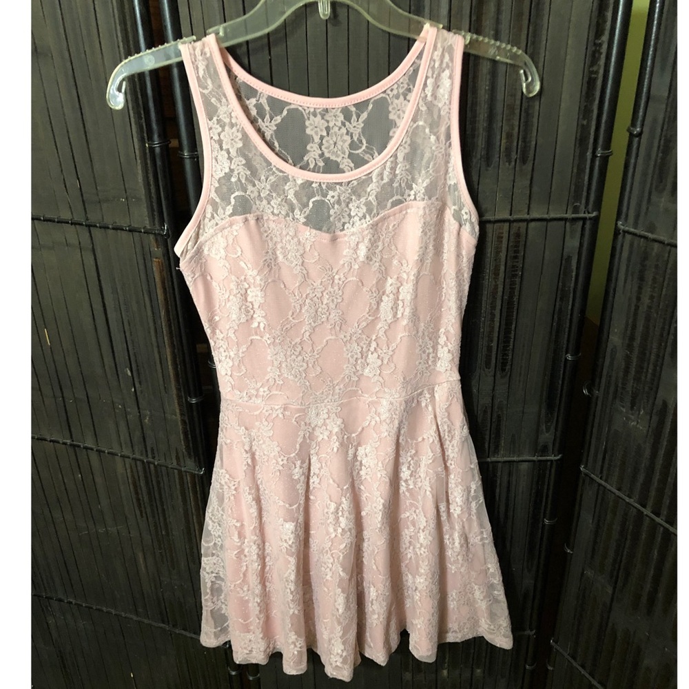 Pink Lace Dress size S Ruby Rox JRs